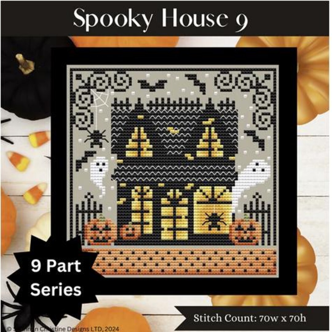 SPOOKY HOUSE 9 * 9 Part Series * Shannon Christine * Cross Stitch Chart ...