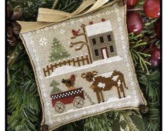 DAIRY DARLIN' * Farmhouse Christmas series * Little House Needleworks * Counted Cross Stitch Pattern-b
