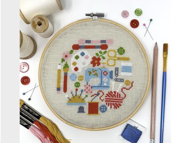 OH SEW CRAFTY * Tiny Modernist * Cross Stitch-b