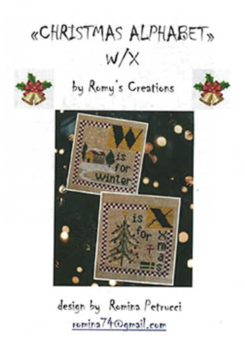 Letter Romy Christmas ALPHABET Letters W / X * Romy's Creations * Cross Stitch ...