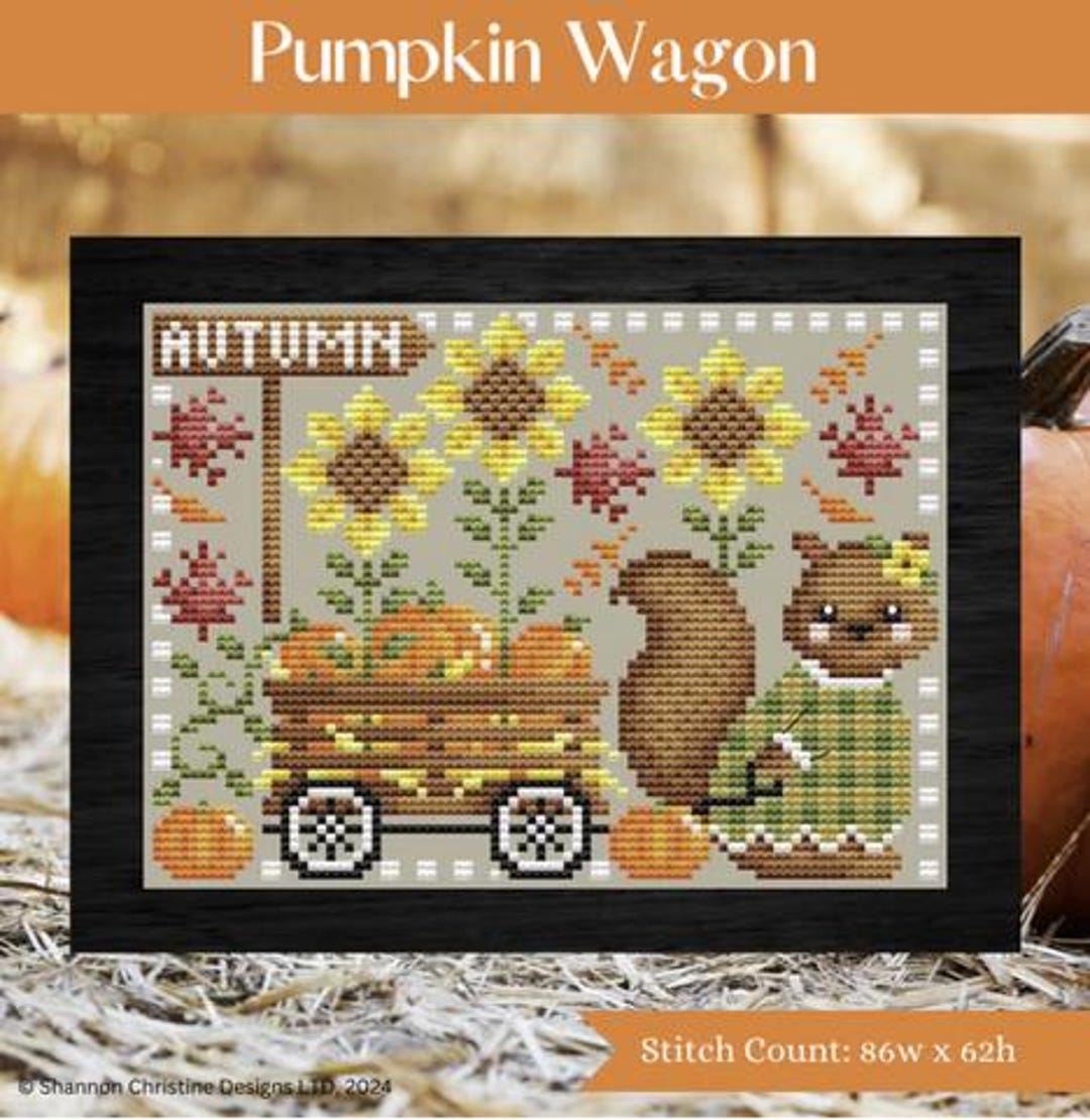 PUMPKIN WAGON * Shannon Christine Designs * Counted Cross Stitch ...