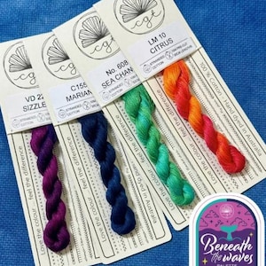 Nashville Needlework Market * FLOSS PACK for Beneath the Waves * Collaboration by XStitch the Rainbow * Cottage Garden Threads