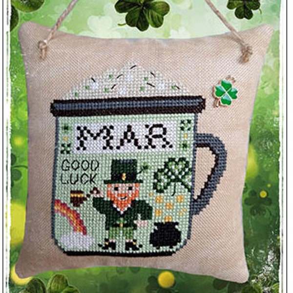 MONTHS In A MUG - MARCH * Fairy Wool In The Wood * Cross Stitch Pattern-2