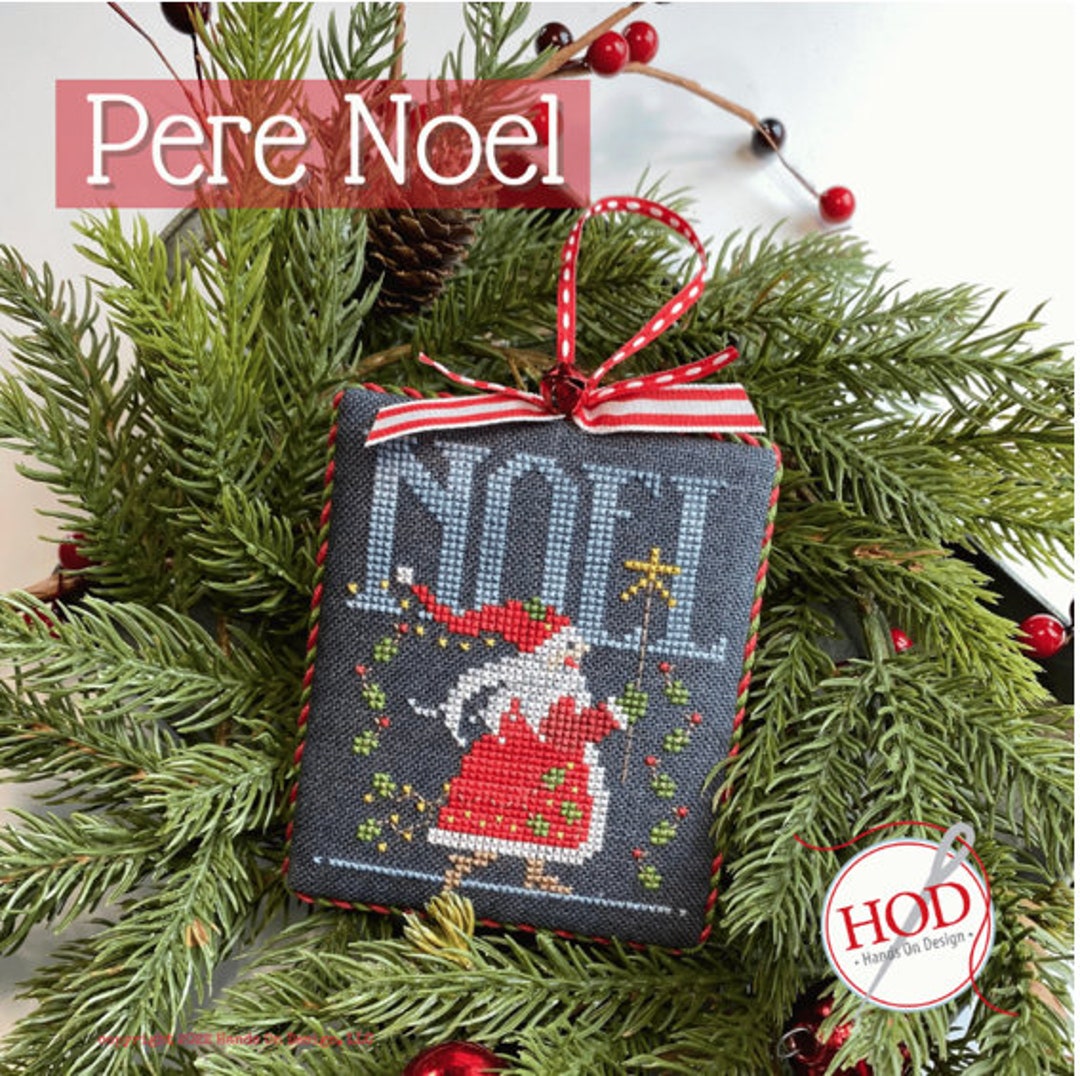 Pere noel hands on design cross stitch pattern 2 etsy
