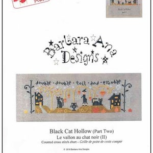 BLACK CAT HOLLOW * Part 2 * Barbara Ana Designs *  Counted cross stitch pattern-c