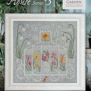 Fabulous House Series * GREEN HOUSE #3 * Cottage Garden Samplings * Counted Cross Stitch Pattern-2