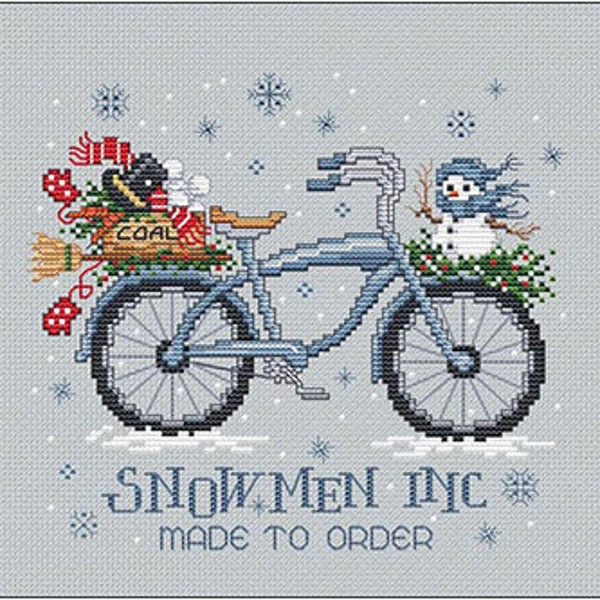 SNOWMEN INC. * Sue Hills Designs * Counted Cross Stitch Pattern-3