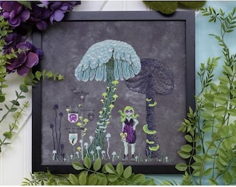 Mycelium Metro * Sprouting Lupine * Cross Stitch Pattern-c