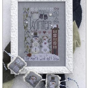 WINTER NOTES with buttons * Shepherd&#39;s Bush * Cross Stitch-3