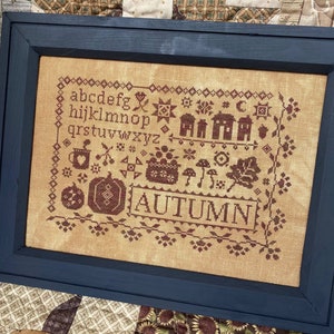 SAMPLER SEASONS: AUTUMN * Blueberry Ridge Design * Cross Stitch Pattern-2