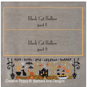 BLACK CAT HOLLOW * Part 3 * Barbara Ana Designs *  Counted cross stitch pattern-c