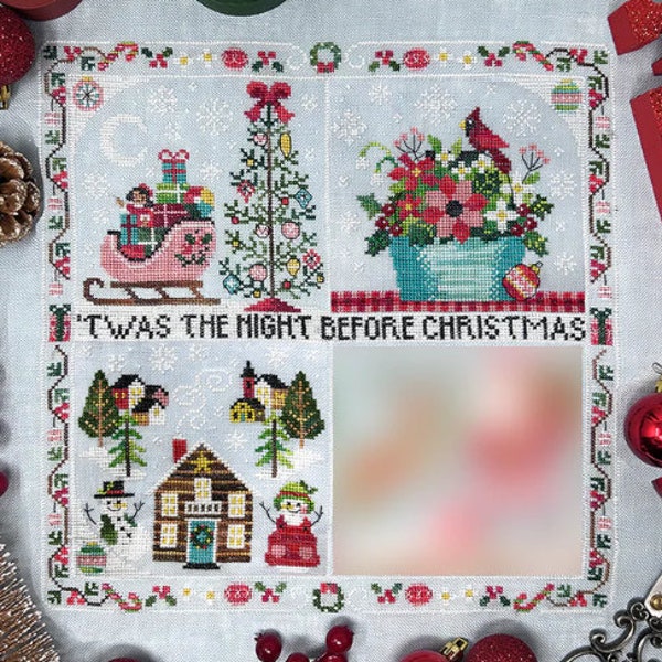 The Night Before Christmas * Part 3 in 4 part mystery series * Tiny Modernist * Cross Stitch Pattern-3
