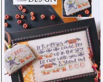 IF PUMPKINS COULD Fly * Hands on Design * Counted Cross Stitch Pattern-b