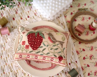 STRAWBERRY FAIRE * October House Fiber Arts * Cross Stitch Pattern-b