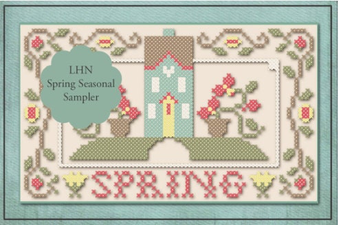 FREE Little House Needlework Spring Seasonal Sampler Chart With