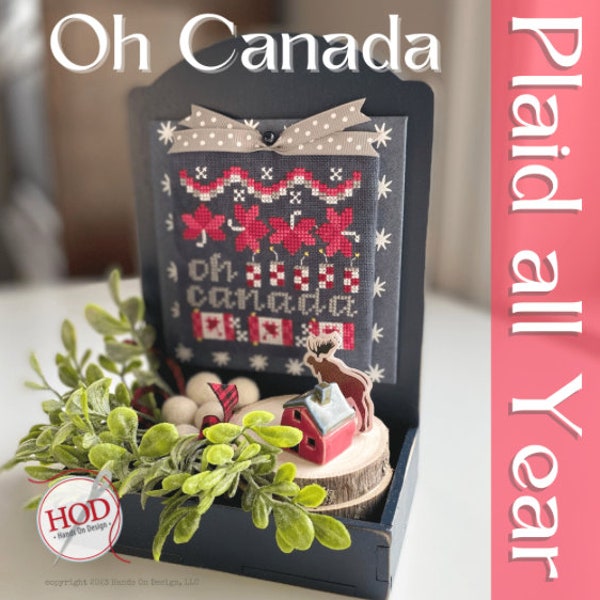 OH CANADA * Plaid All  Year Series * Hands on Design * Cross Stitch-2