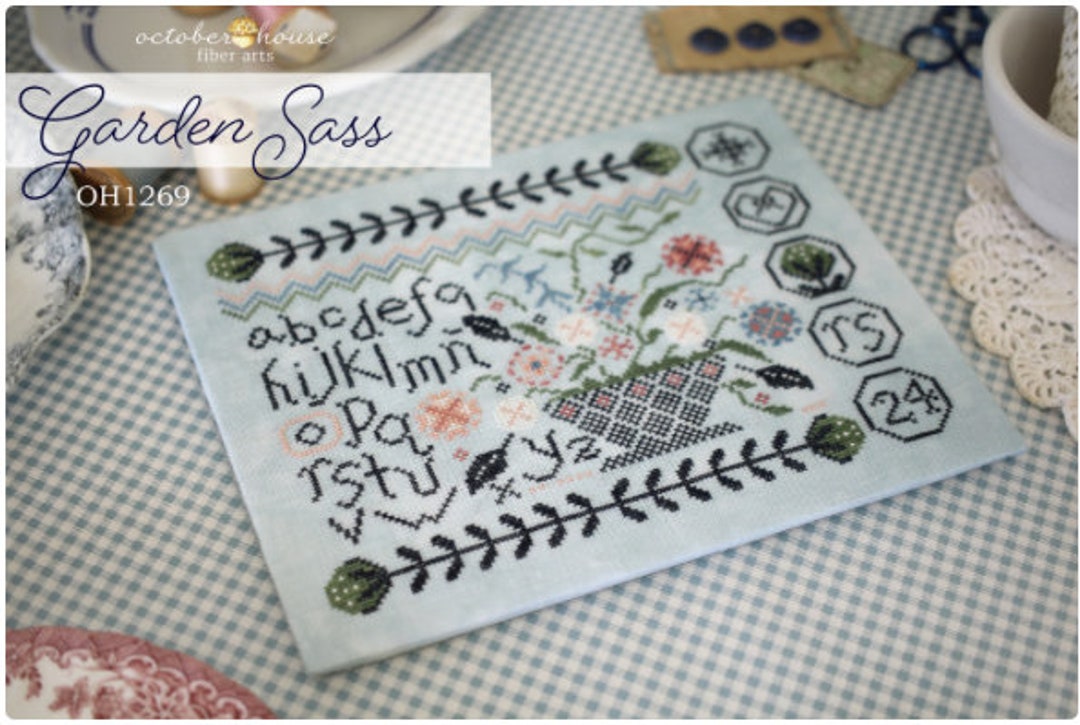GARDEN SASS * October House Fiber Arts * Cross Stitch Pattern-b - Etsy