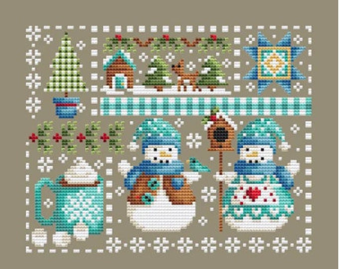 WINTER SNOW FUN Shannon Christine Designs Counted Cross Stitch Pattern ...