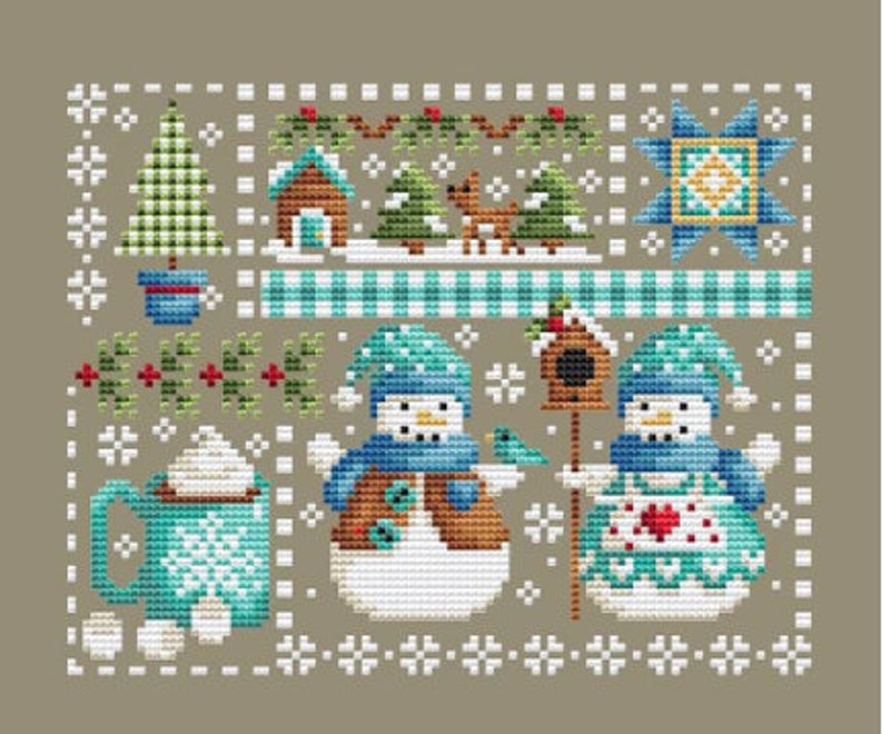 WINTER SNOW FUN * Shannon Christine Designs * Counted Cross Stitch ...