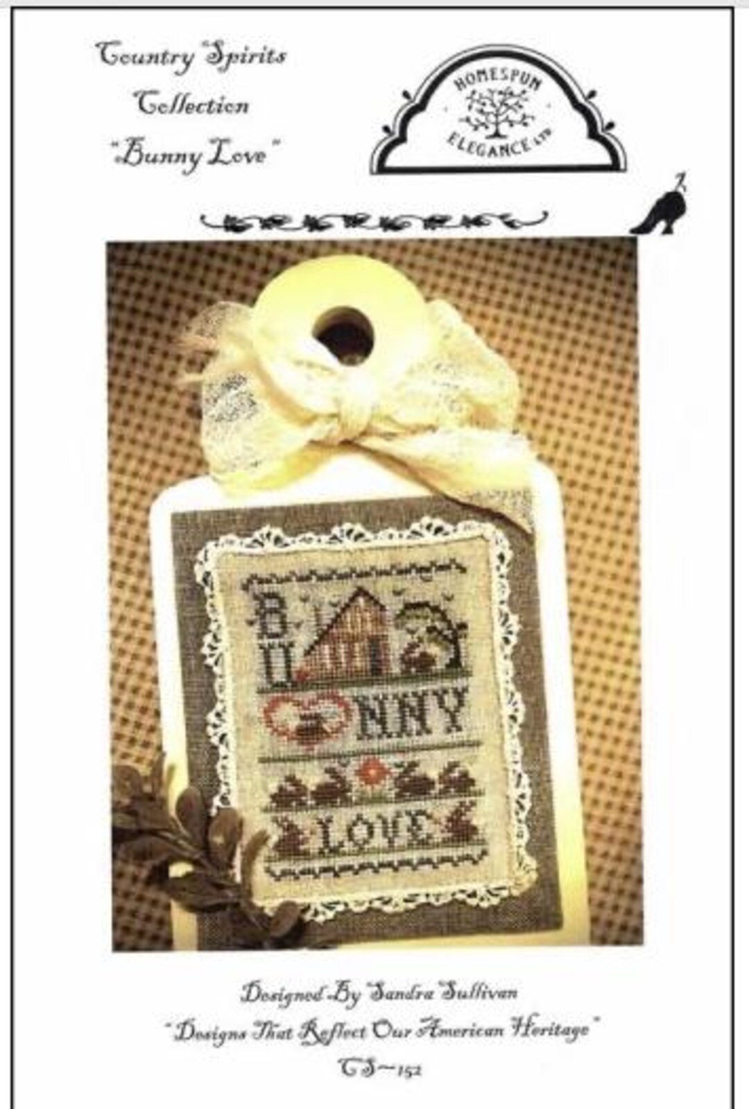 BUNNY LOVE * Country Spirits Collection * Homespun Elegance * Cross ...