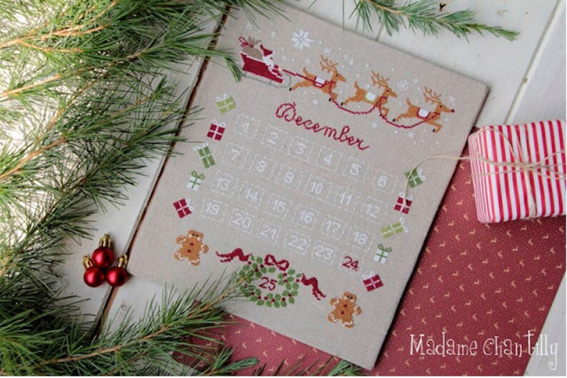ADVENT CALENDAR 2024 Madame Chantilly Counted Cross Stitch Pattern2 Etsy