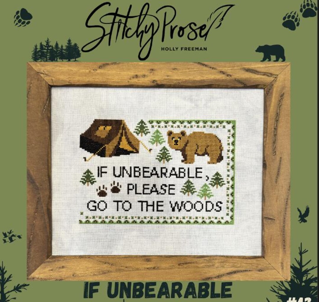 IF UNBEARABLE * Stitchy Prose * Cross Stitch Pattern-b - Etsy