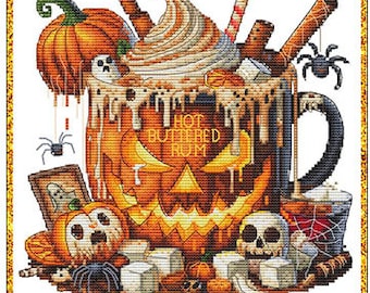 HOT BUTTERED RUM * Les Petites Croix De Lucie * Cross Stitch Pattern-c