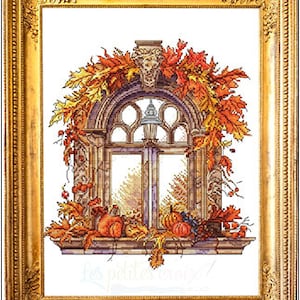 VENTANA DE OTOÑO * Les Petites Croix De Lucie * Patrón de punto de cruz-3