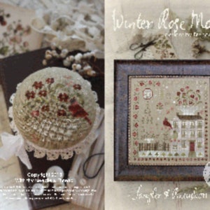 WINTER ROSE MANOR * With Thy Needle and Thread * Brenda Gervais * Counted Cross Stitch Pattern - c