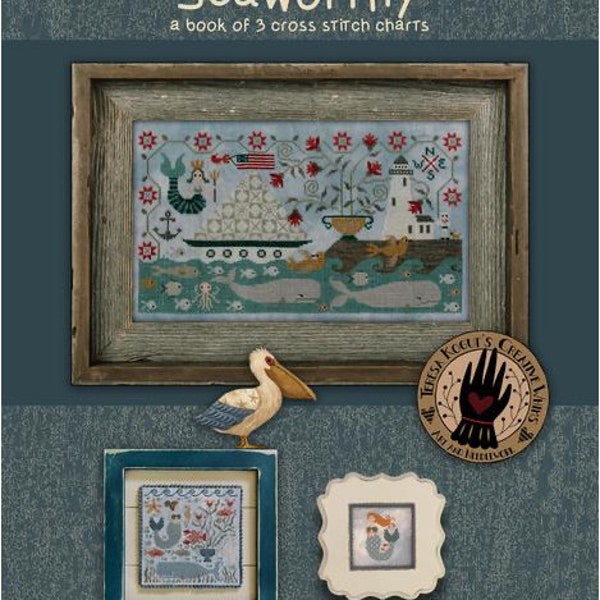 SEAWORTHY SAMPLER * A book of 3 cross stitch patterns * Teresa Kogut * Counted Cross Stitch Pattern-3