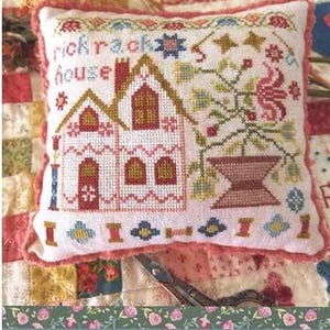 RICK RACK HOUSE * 2nd in series of 9 * The Houses on Stitchery Lane * Pansy Patch Quilts & Stitchery * Cross Stitch Pattern-b