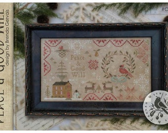 PEACE & GOOD WILL * With Thy Needle and Thread * Brenda Gervais * Cross Stitch Pattern-b