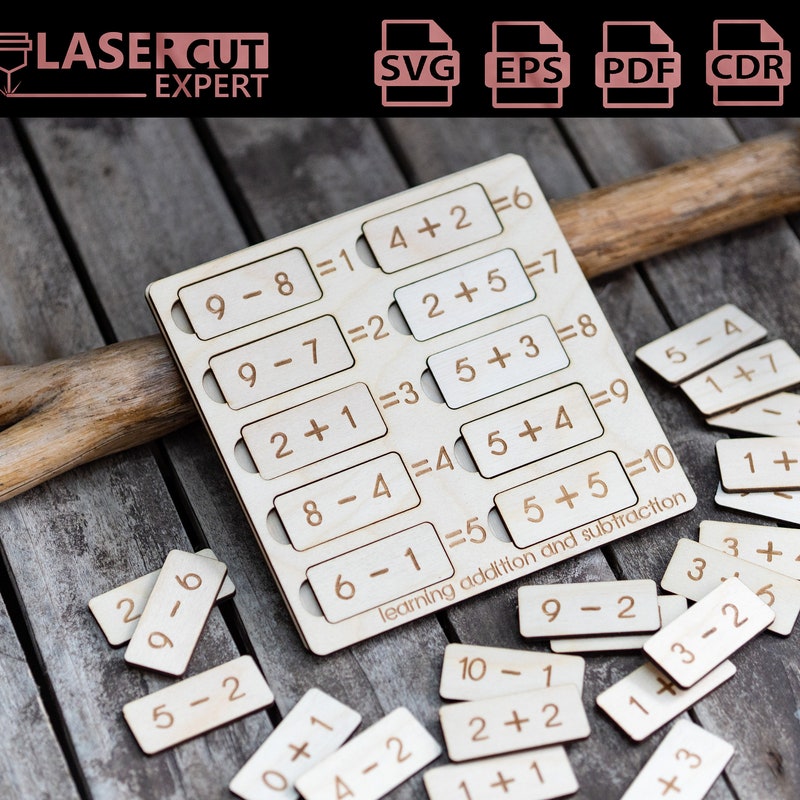 Laser Math Facts Laser Cut Math - Etsy
