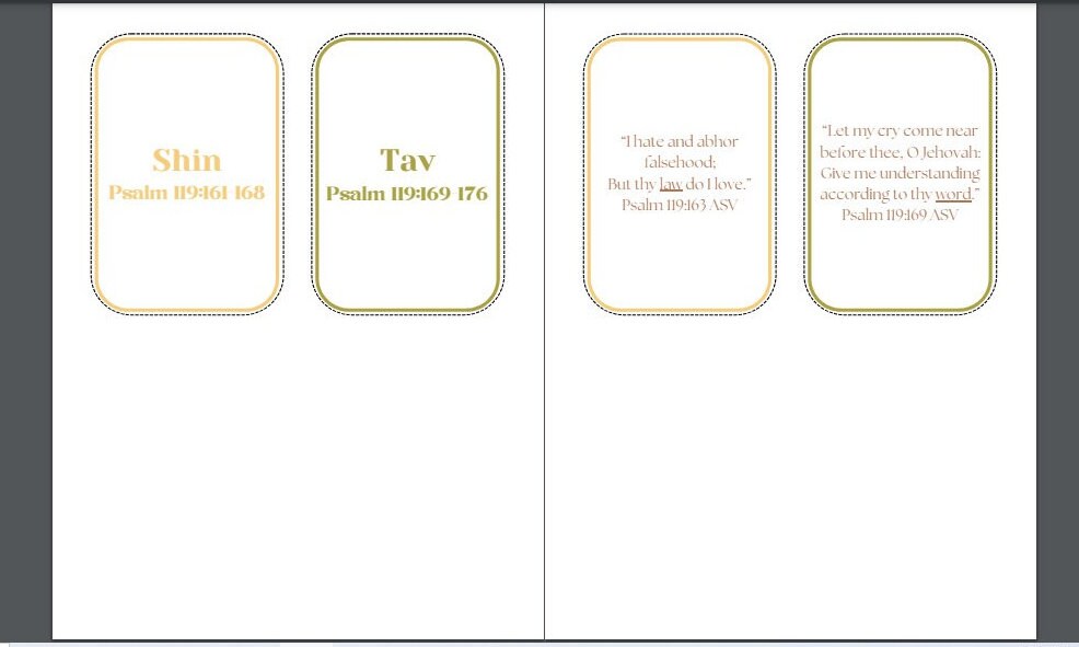 Psalm 119, Psalms, Psalms 119, Bible Flashcards, Kids Bible Cards ...
