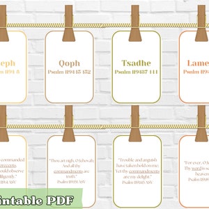 Psalm 119, Psalms, Psalms 119, Bible Flashcards, Kids Bible Cards ...