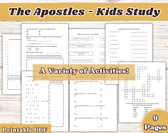The Twelve Disciples, 12 Apostles, Twelve Disciples, 12 Disciples, The Apostles, Jesus Disciples, Bible Study for Kids, Sunday School