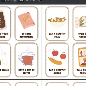 Self Care Cards, Selfcare Cards, Self Care Flashcards, Self Care Ideas ...