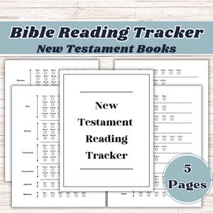 Bible Book Tracker, Bible Checklist, Bible Tracker, Bible Reading, Bible Reading Plan, Bible Reading Log, New Testament Books