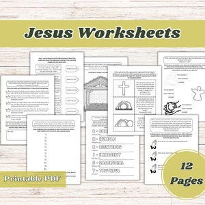 Life of Jesus, Bible Worksheets, Jesus Printable, Kids Bible Study, Bible Activities, Kids Bible Stories, Sunday School, Kids Bible Lessons