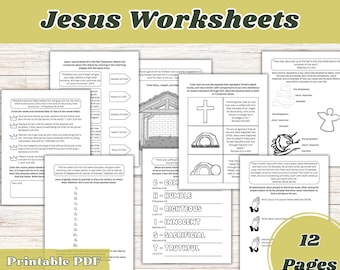 Life of Jesus, Bible Worksheets, Jesus Printable, Kids Bible Study, Bible Activities, Kids Bible Stories, Sunday School, Kids Bible Lessons