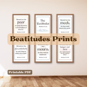 The Beatitudes, Beatitudes, Beatitudes Printable, Matthew 5, Beatitudes Wall Art, The Beatitudes Print, Beatitudes Art, Sunday School