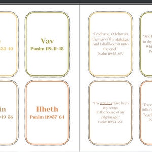 Psalm 119, Psalms, Psalms 119, Bible Flashcards, Kids Bible Cards ...
