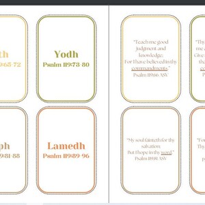Psalm 119, Psalms, Psalms 119, Bible Flashcards, Kids Bible Cards ...