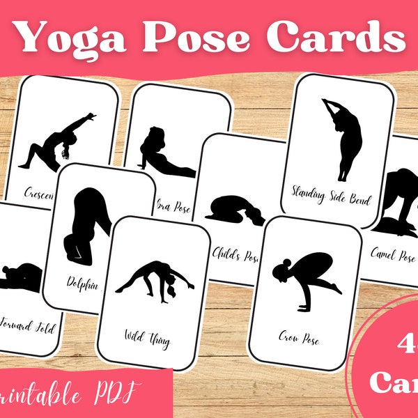 Yoga Poses, Yoga Printable, Yoga Flashcards, Yoga Cards, Yoga Asanas, Yoga Print Set, Yoga Set, Yoga Asana Cards, Yoga Asanas Print