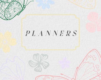 Printable Planner Bundle | Daily, Weekly, Monthly, Meal, Budget, Fitness, Cleaning & Self-Care Organizers | Instant Download PDF