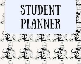 Iron Man Design Student Planner – Ideal for Marvel Lovers