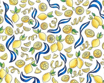 Lemons art print | citrus wall art | kitchen decor | lemon decor | lemon print