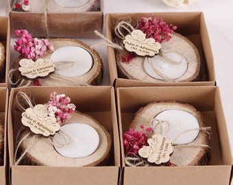 Handmade Baby Shower Candle Favors | Wedding Bulk Favors | Rustic Wedding Favors | Unique Favors | Tealight Holders | Thank You Favors