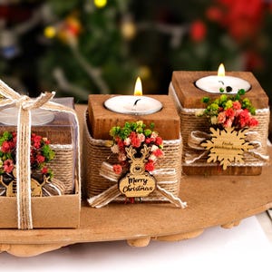 Christmas Decoration, Wooden Candle Holder, Christmas Gifts, Christmas Hosting Decor, Merry Christmas, Happy Holidays, Christmas Ornaments