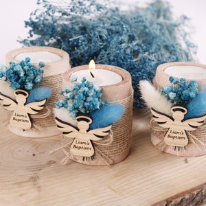 Handmade Baptism Candle Favors for Guests in bulk, Christening Bulk Favors, 1st Birthday Favors, First Communion Favor, Baby Shower Favors